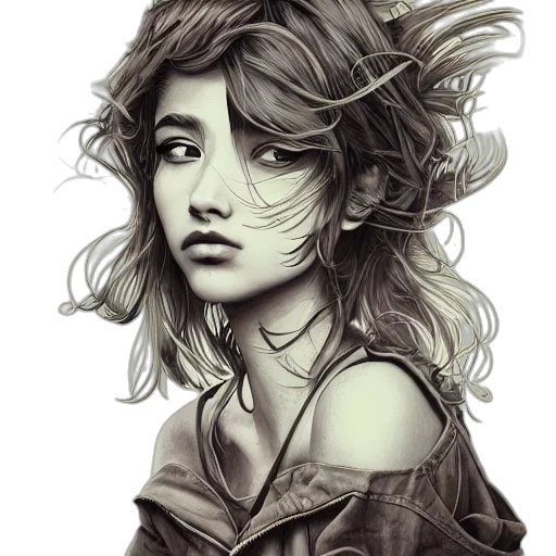 face, hair, photorealistic, fantasy art, pencil sketch, comic book art, monochrome, dark transparent PNG cut-out