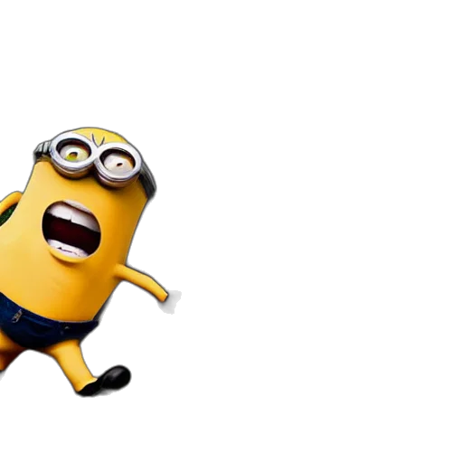 3d render, minion, fighting, old transparent PNG cut-out