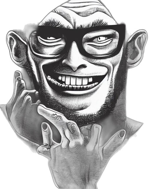 face, mask, creature, cartoon transparent PNG cut-out