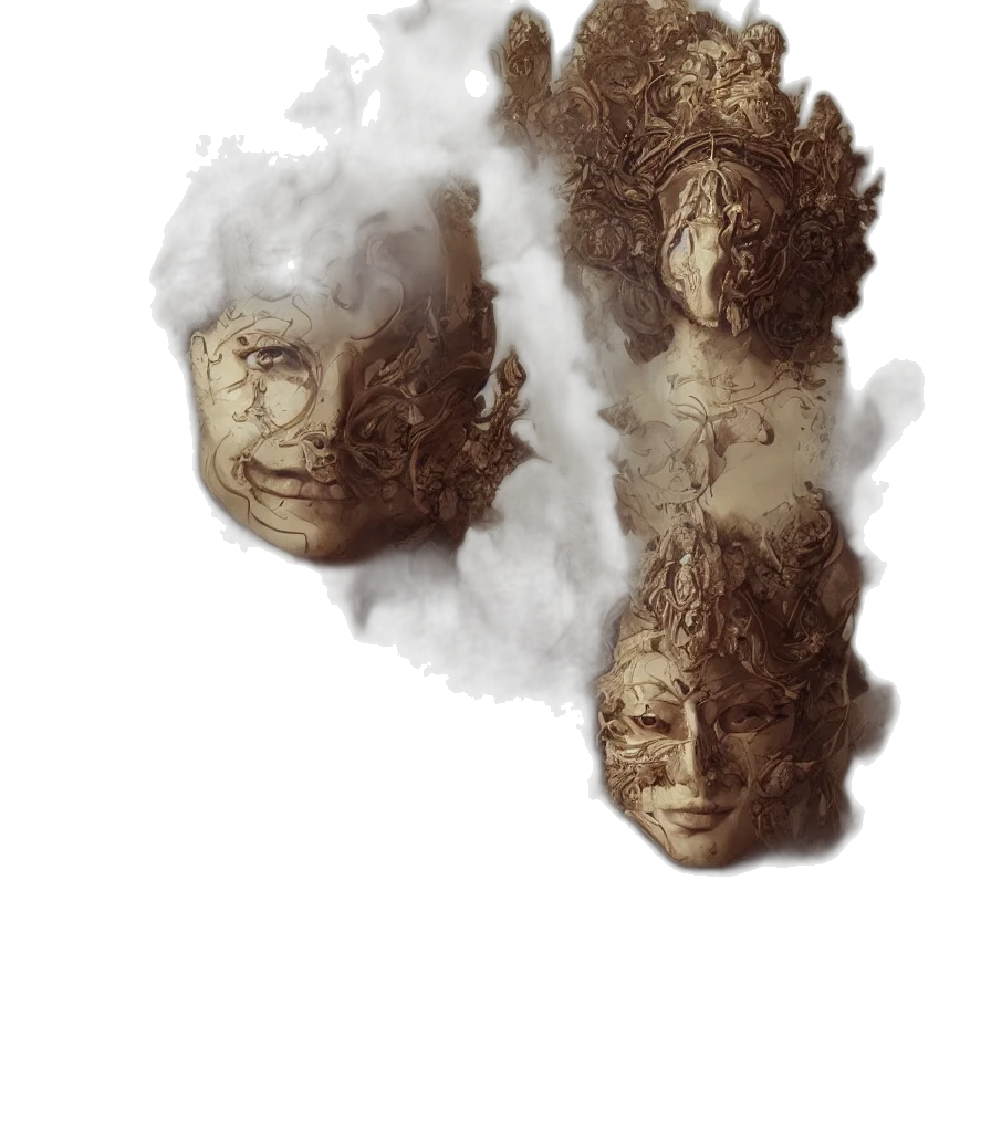 mask, face, hair, crown transparent PNG cut-out