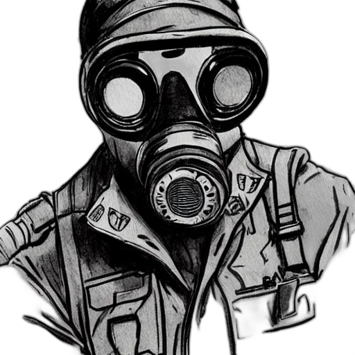 mask, jacket, face, weapon transparent PNG cut-out