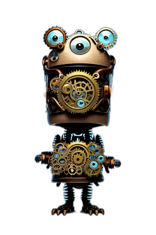 robot, staff, weapon, concept art, 3d render, photorealistic, tiny, cute transparent PNG cut-out