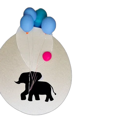 elephant, balloon transparent PNG cut-out