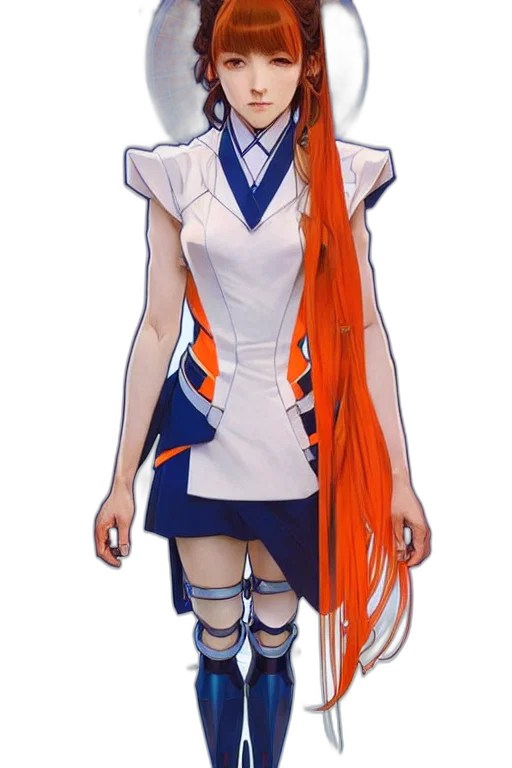 dress, staff, hair, anime transparent PNG cut-out