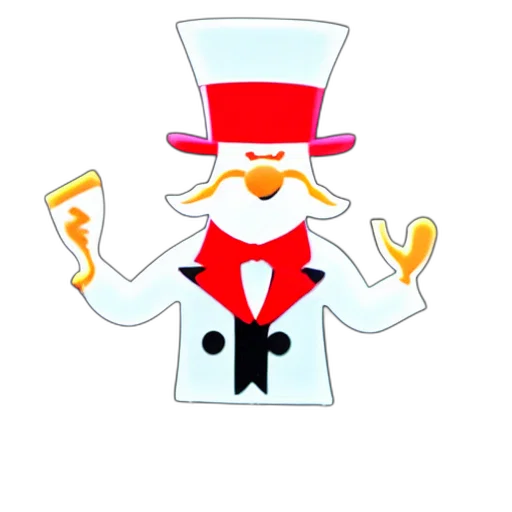staff, hat, cartoon, concept art, pixel art, 3d render, pringle, logo transparent PNG cut-out