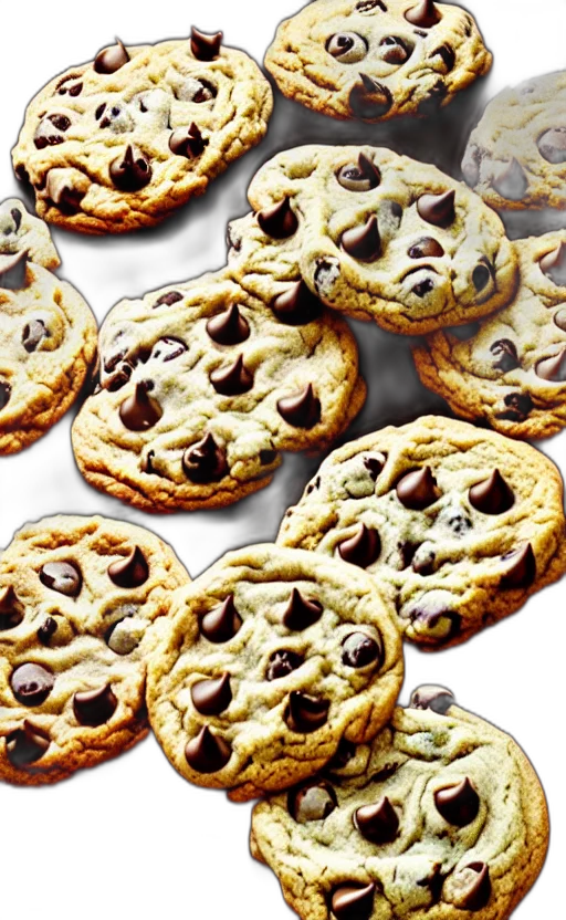 food, photorealistic, 3d render, cookie transparent PNG cut-out