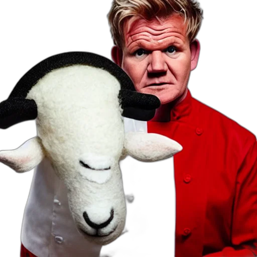 animal, portrait, chef, gordon, ramsay, ram, sheep, horns transparent PNG cut-out