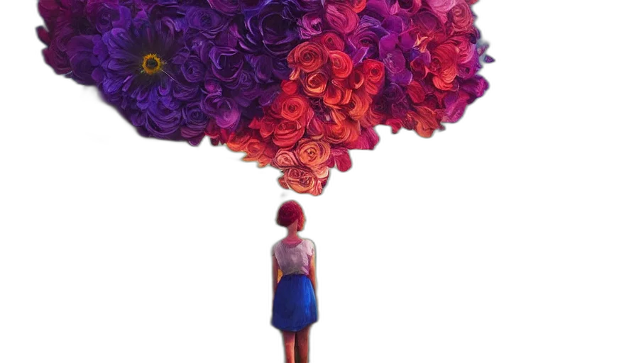 flower, umbrella, dress, crown transparent PNG cut-out