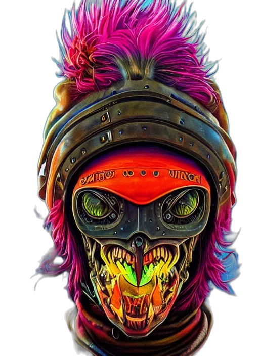 mask, face, creature, robot transparent PNG cut-out