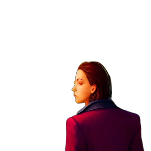 jacket, face, staff, robot, concept art, pixel art, photorealistic, 3d render transparent PNG cut-out