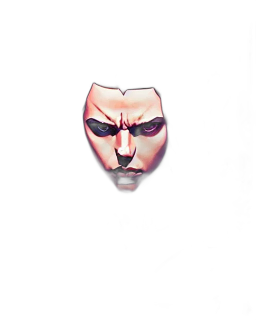 mask, face, robot, weapon, concept art, comic book art, 3d render, pixel art transparent PNG cut-out