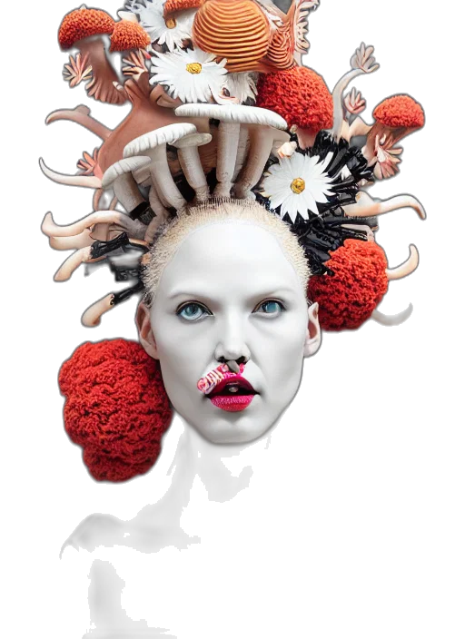 hair, crown, mask, face transparent PNG cut-out