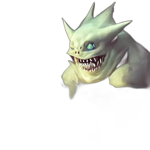 creature, dragon, animal, mask, concept art, 3d render, fantasy art, pixel art transparent PNG cut-out
