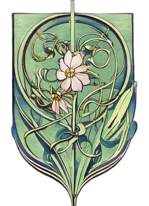 flower, crown, jewelry, staff, watercolor, concept art, fantasy art, photorealistic transparent PNG cut-out