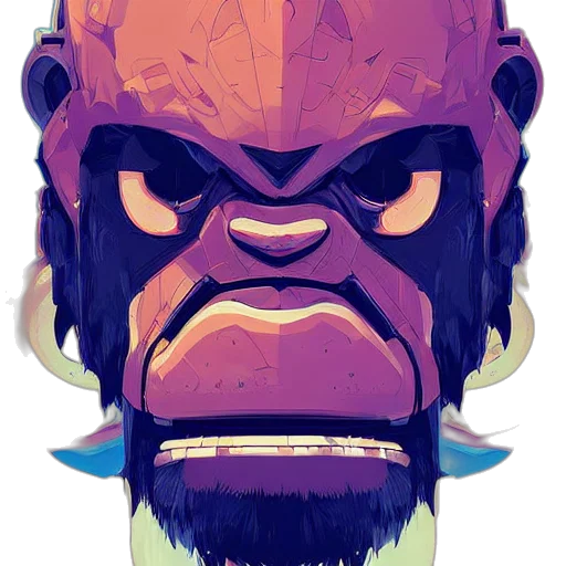 face, mask, concept art, comic book art, pixel art, fantasy art, neon, portrait transparent PNG cut-out