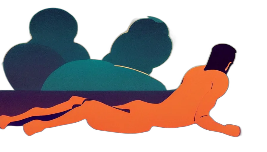 concept art, watercolor, vaporwave, cartoon, underwater, fog, beach, forest transparent PNG cut-out