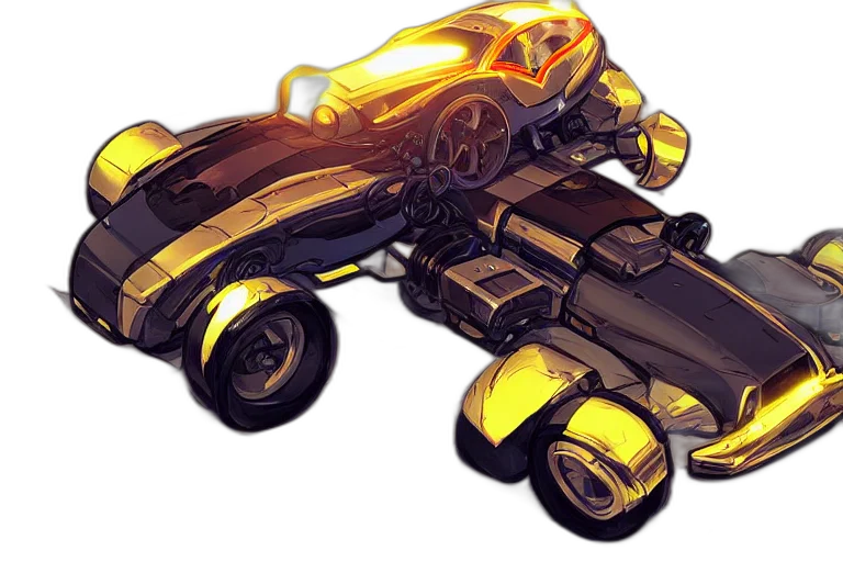 car, weapon, concept art, 3d render transparent PNG cut-out