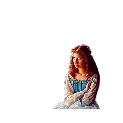 dress, crown, face, hair transparent PNG cut-out