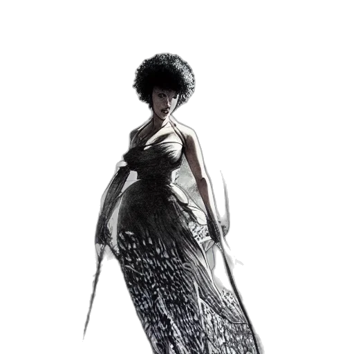 dress, staff, umbrella, jewelry, concept art, photorealistic, 3d render, comic book art transparent PNG cut-out