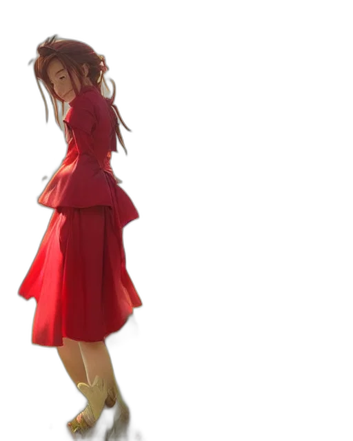 dress, staff, shoes, jacket transparent PNG cut-out