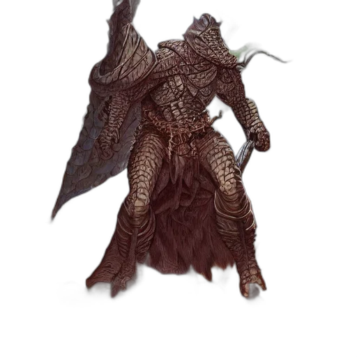 creature, dragon, staff, sword transparent PNG cut-out