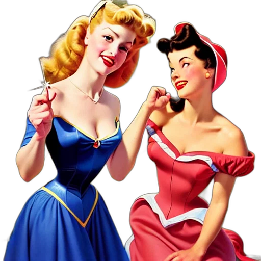 dress, disney, princess, friends transparent PNG cut-out