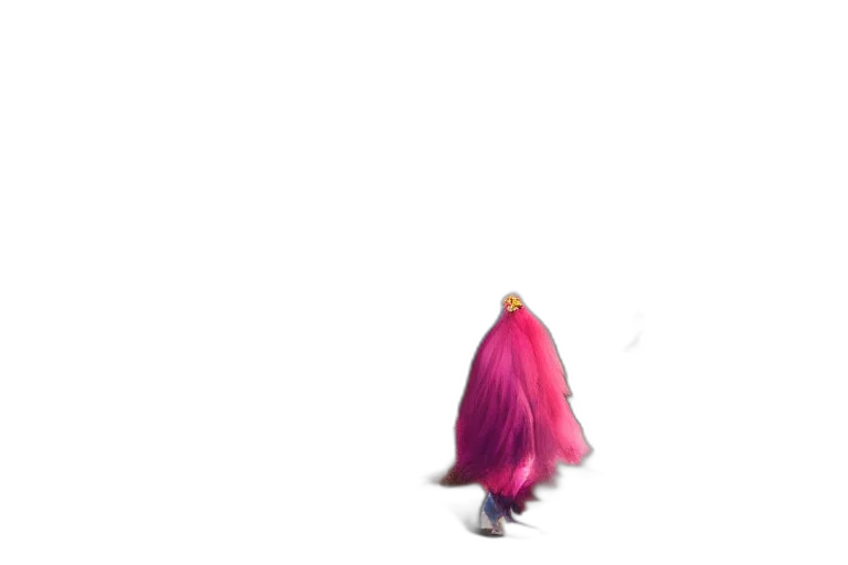 hair, creature, animal, dress, 3d render, concept art, vaporwave, anime transparent PNG cut-out