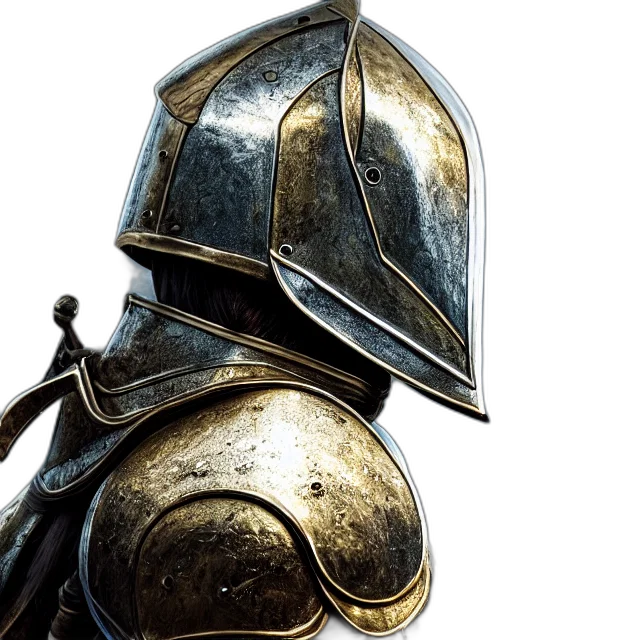 sword, weapon, mask, concept art, 3d render, fantasy art, photorealistic, golden transparent PNG cut-out