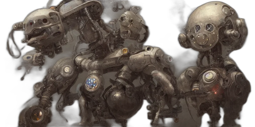 robot, weapon, concept art, fantasy art transparent PNG cut-out