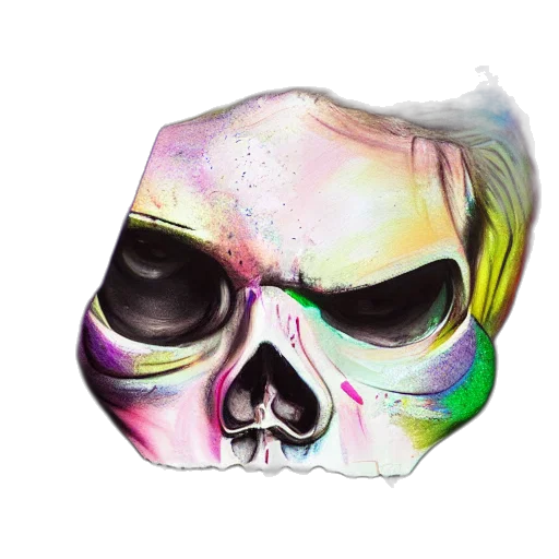 mask, face, jacket, watercolor, photorealistic, concept art, vaporwave, neon transparent PNG cut-out