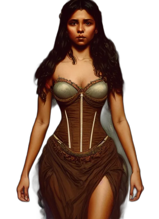 dress, fantasy art, concept art, comic book art, photorealistic, earth tones, dark, cute transparent PNG cut-out