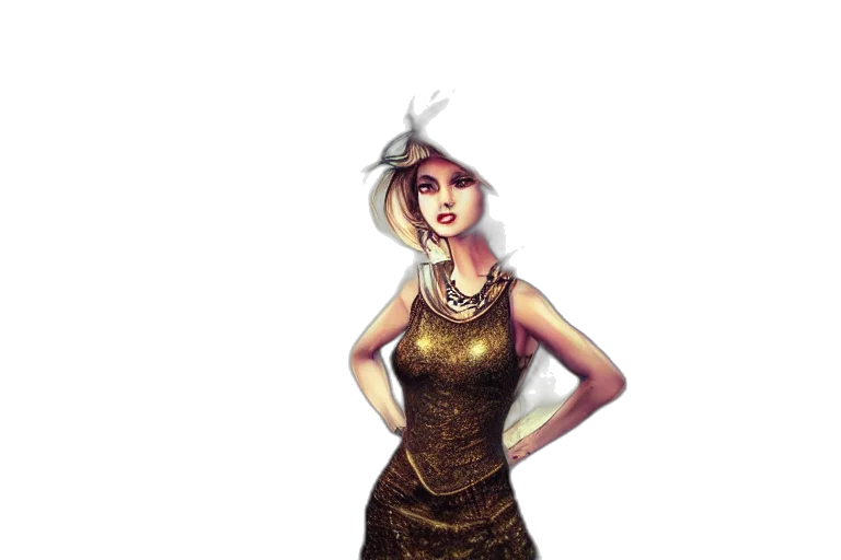 dress, staff, crown, jewelry, fantasy art, concept art, comic book art, pixel art transparent PNG cut-out