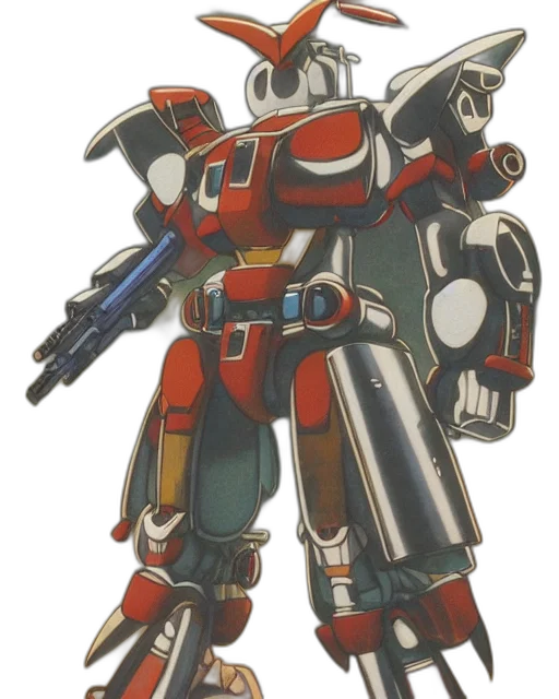 robot, weapon, concept art, 3d render transparent PNG cut-out