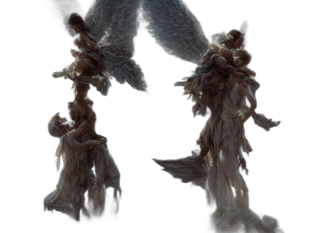 creature, dragon, hair, staff, concept art, 3d render, fantasy art, photorealistic transparent PNG cut-out