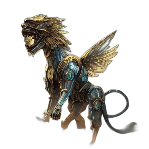 dragon, creature, animal, robot transparent PNG cut-out
