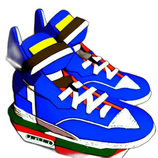 shoes, 3d render, photorealistic, cartoon transparent PNG cut-out