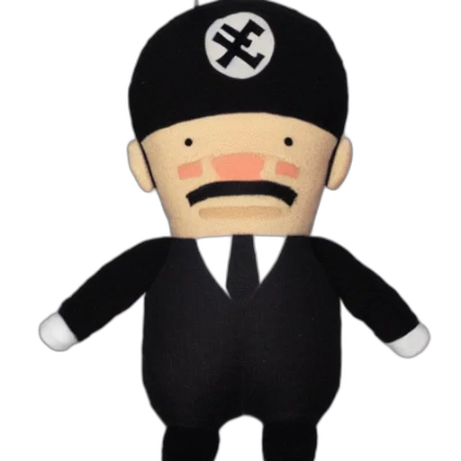 staff, hat, cartoon, 3d render, concept art, hitler, plushie transparent PNG cut-out