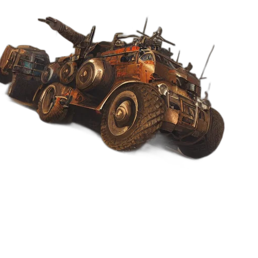 car, weapon, robot, concept art, 3d render, photorealistic, fantasy art, crossout transparent PNG cut-out