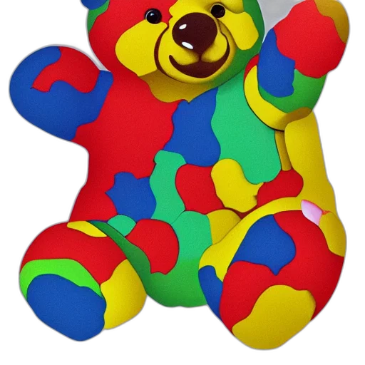 3d render, photorealistic, portrait, haribo transparent PNG cut-out