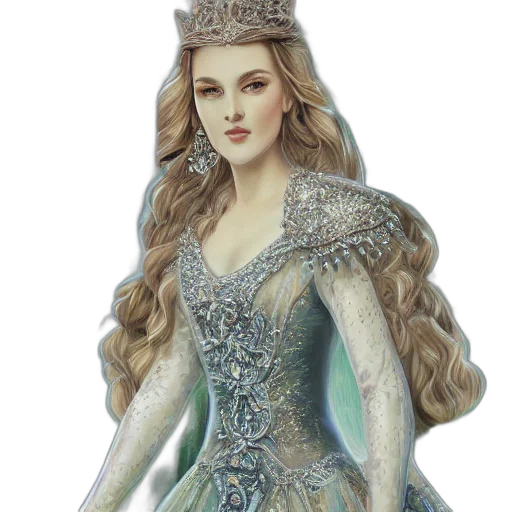 crown, jewelry, dress, fantasy art transparent PNG cut-out