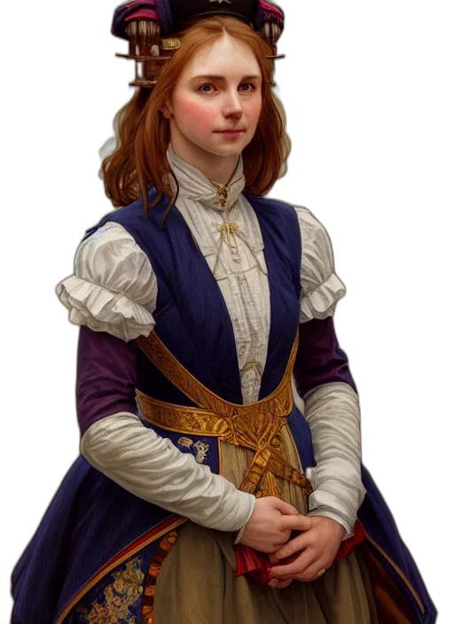 dress, crown, staff, face, photorealistic, oil painting, fantasy art, concept art transparent PNG cut-out