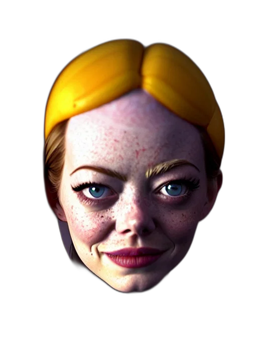face, mask, crown, hat, 3d render, photorealistic, concept art, pixel art transparent PNG cut-out