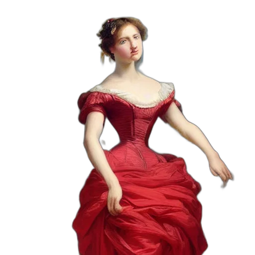 dress, jewelry, face, photorealistic transparent PNG cut-out