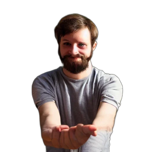 staff, face, pixel art, photorealistic transparent PNG cut-out