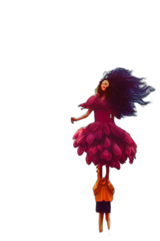 dress, hair, creature, concept art, 3d render, fantasy art, pixel art, underwater transparent PNG cut-out