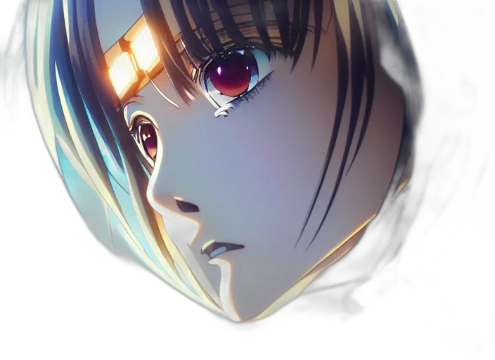 mask, robot, face, crown, anime, photorealistic, concept art, 3d render transparent PNG cut-out