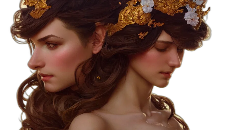 crown, jewelry, photorealistic, fantasy art transparent PNG cut-out