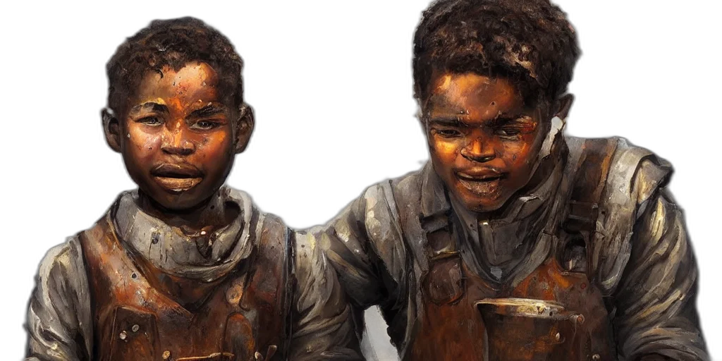 photorealistic, beautiful, painting, blacksmith transparent PNG cut-out