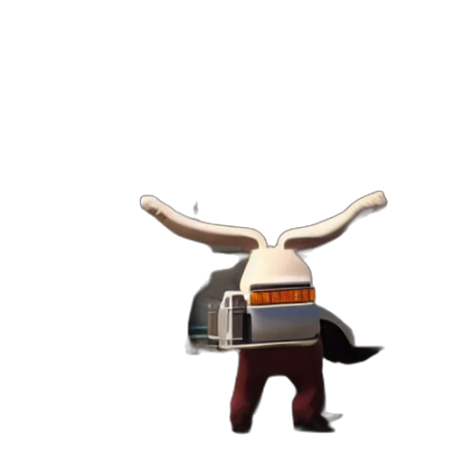 animal, robot, hat, staff, 3d render, concept art, pixel art, fantasy art transparent PNG cut-out