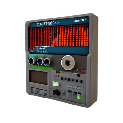 3d render, retro, electronic, monitor transparent PNG cut-out